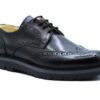 SCARPA UOMO ARTIGIANALE INGLESINA VITELLO NERO FONDO SUPER NERO 599