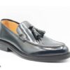 MOCASSINO UOMO CON NAPPINE IN PELLE DI VITELLO SPAZZOLATO BORDEAUX - BLU - NERO ,SUOLA IN DOPPIO CUOIO ART.313